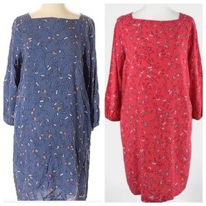 🚫SOLD🚫 NWOT LOT TWO Gap Fall Floral Square Neck Dresses M
